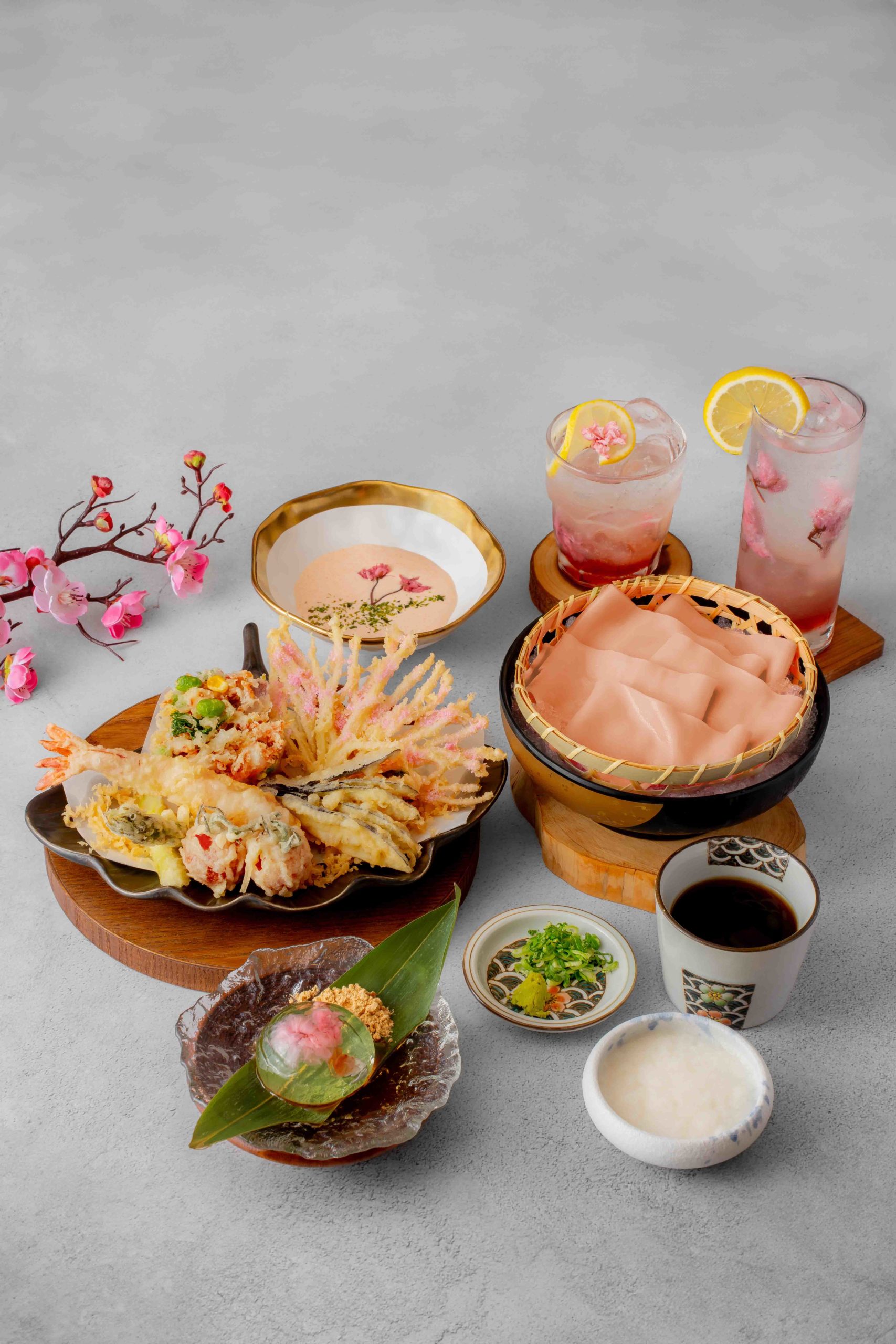 Tempura Makino Unveils Sakura Season Delights Including Pink Himokawa Udon