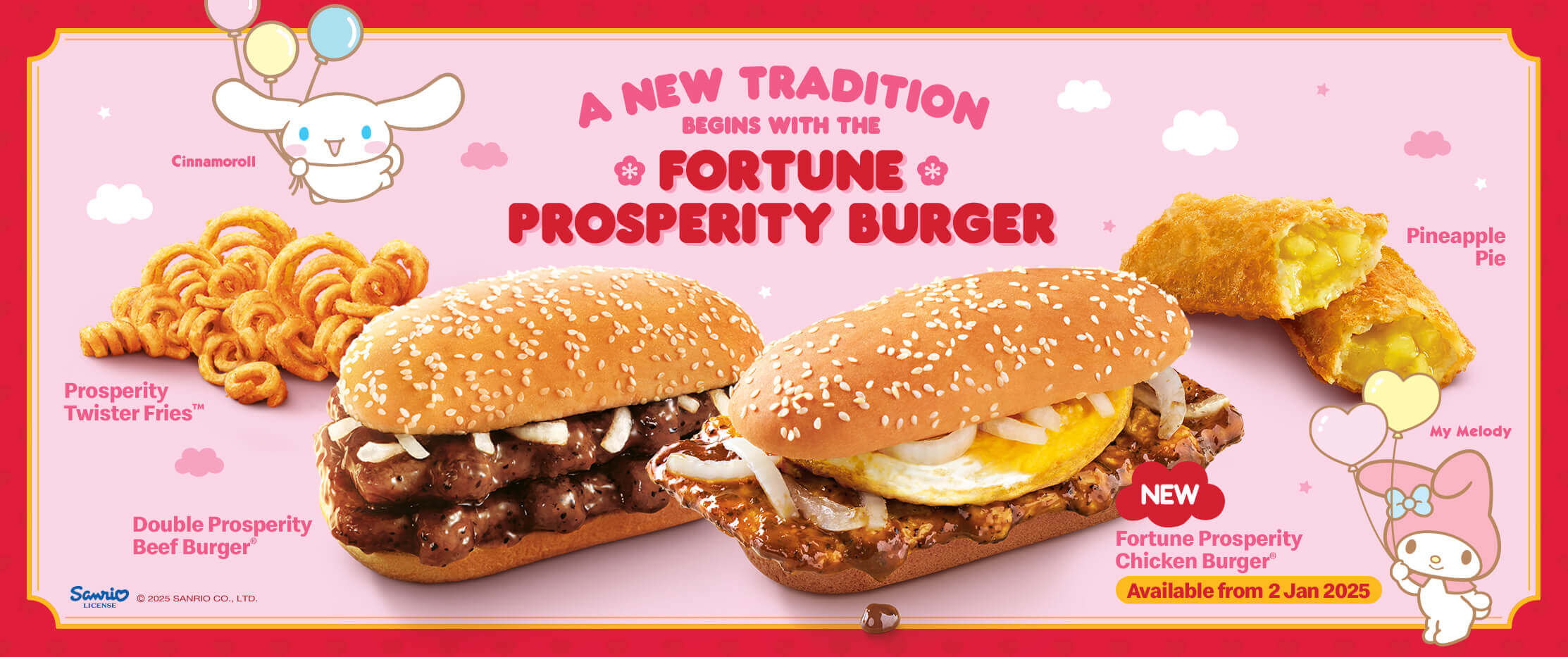 McDonald’s Singapore Prosperity Burgers Return: Festive Joy with Sanrio Exclusives