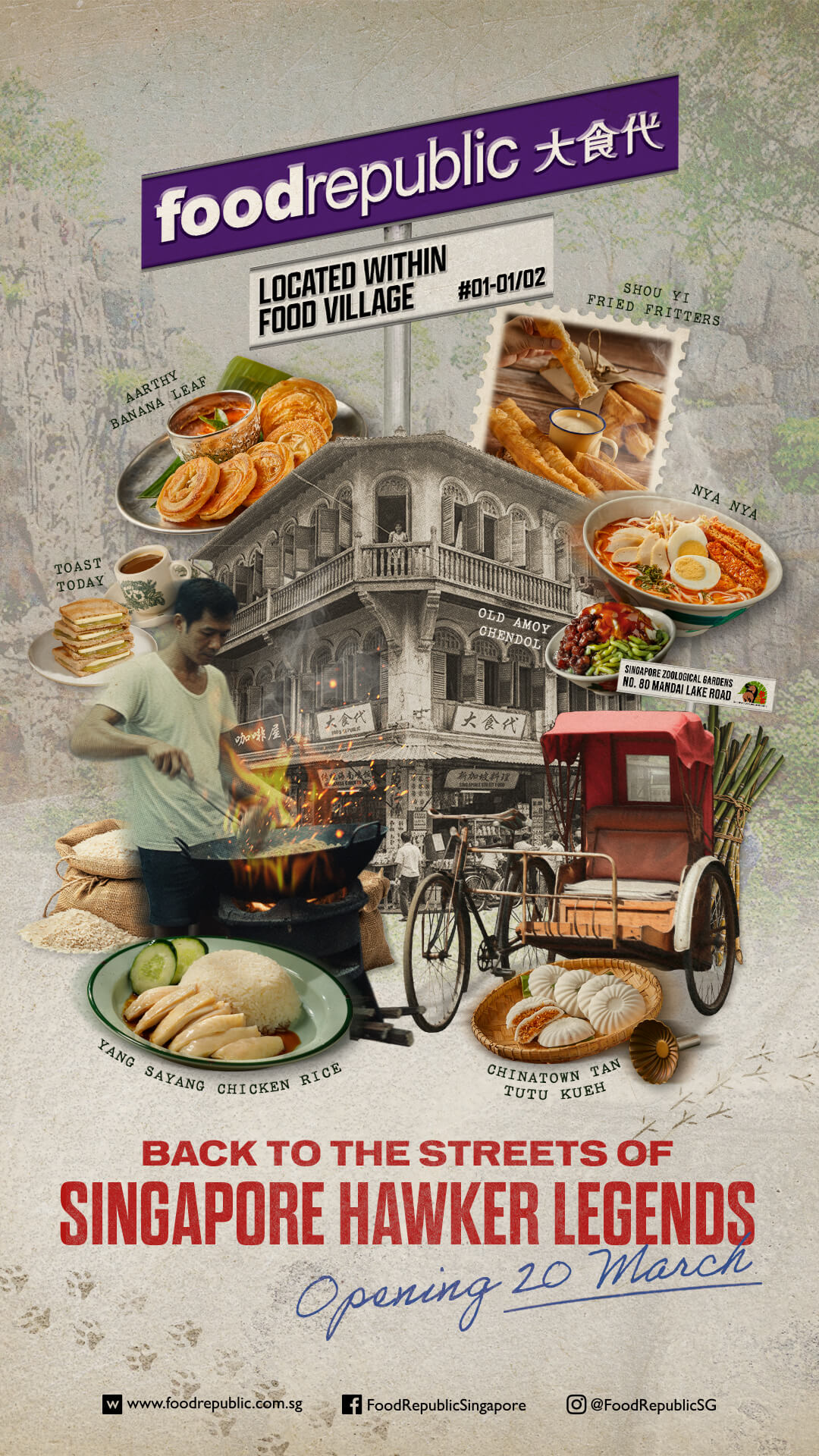 Food Republic Mandai Opens with 23 Hawker Legends